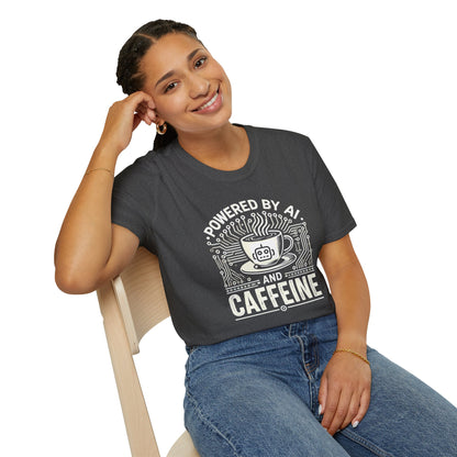 "Powered by AI and Caffeine" Tee