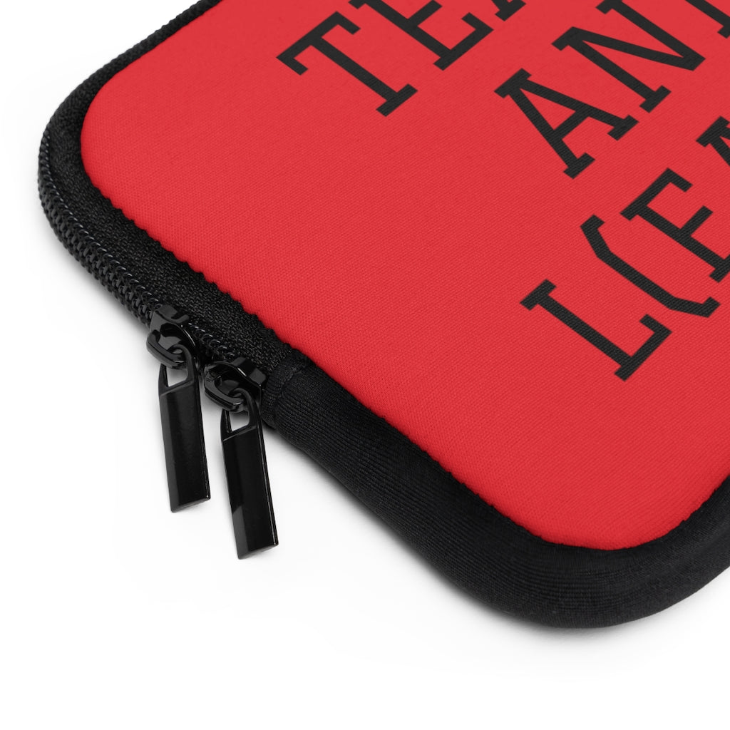 TEACH AND L(EARN) Laptop Sleeve (Red) - EDU HUSTLE