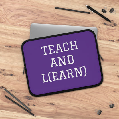 TEACH AND L(EARN) Laptop Sleeve (Purple) - EDU HUSTLE