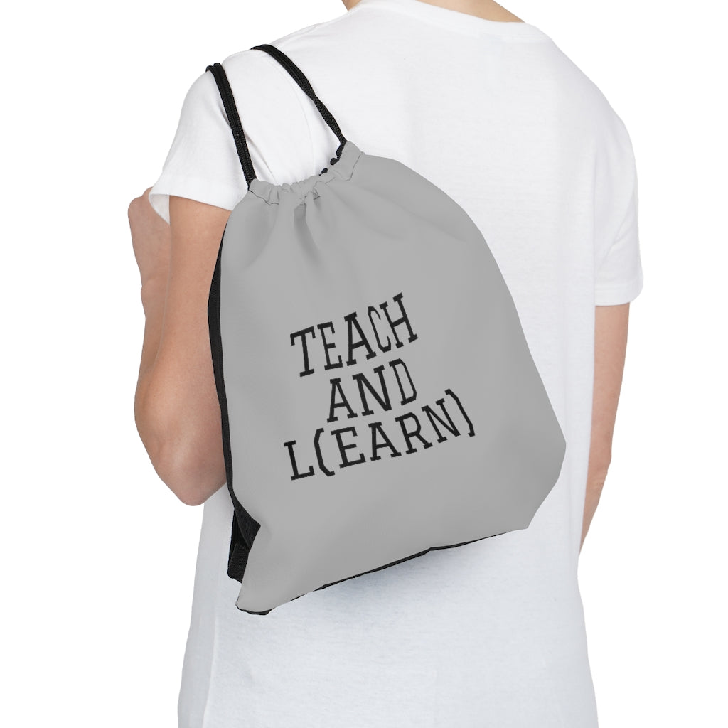 TEACH AND L(EARN) Drawstring Bag - EDU HUSTLE