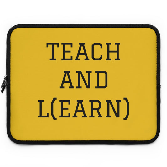 TEACH AND L(EARN) Laptop Sleeve (Yellow) - EDU HUSTLE