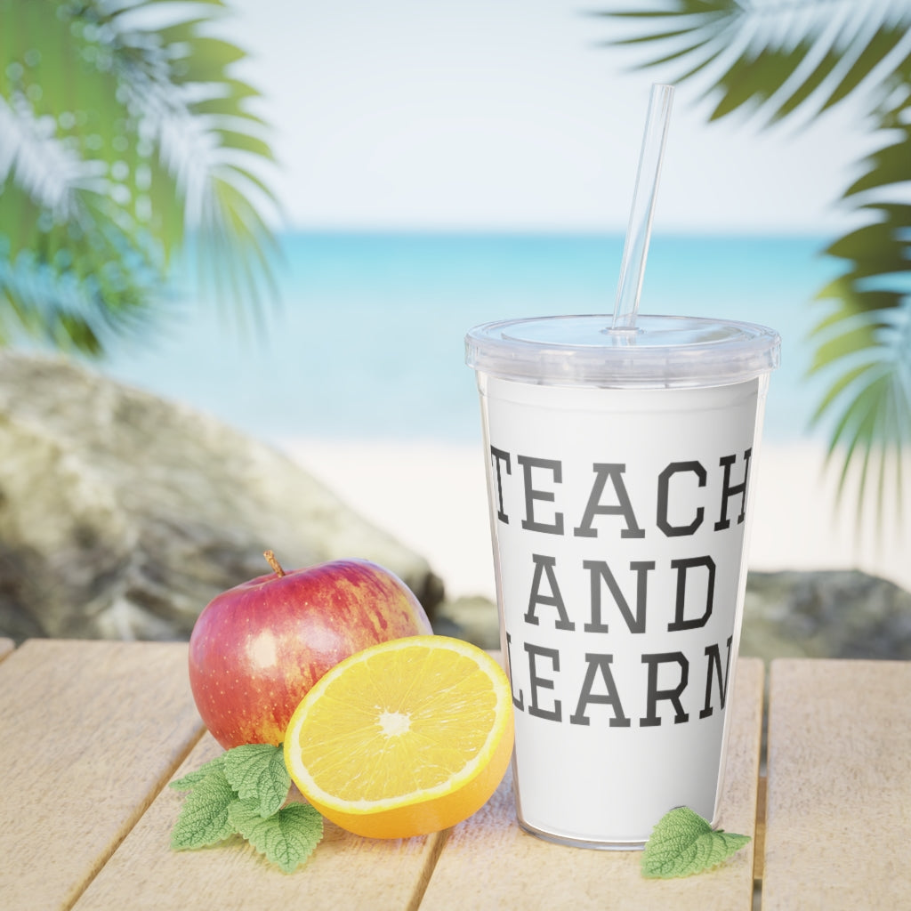 TEACH AND L(EARN) Tumbler with Straw - EDU HUSTLE