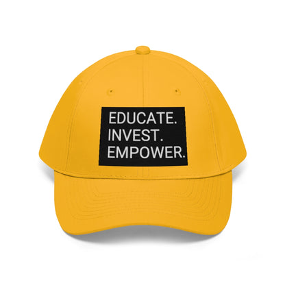 EDUCATE.INVEST.EMPOWER. Cap - EDU HUSTLE