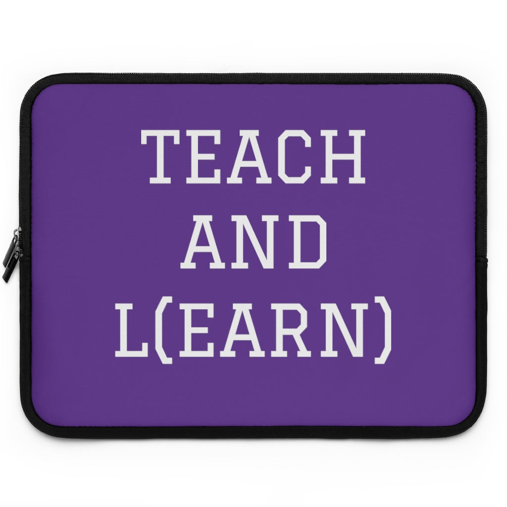 TEACH AND L(EARN) Laptop Sleeve (Purple) - EDU HUSTLE